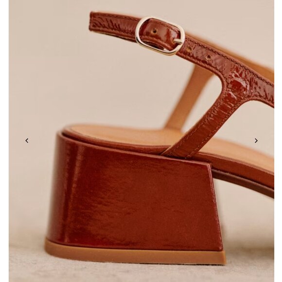 BRAND NEW Sezane paula babies — double strap mary janes in Polished camel - Picture 5 of 5